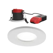 Ansell Prism Pro CCT Fire Rated Downlight Dual Wattage White bezel