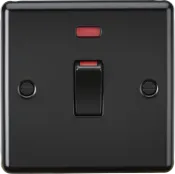  K/Bridge 45A DP Switch with Neon (1G size) - Matt Black