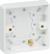 K/Bridge Single 16mm Pattress Box with Earth Terminal