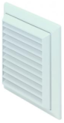 100mm Fixed Grille with Flyscreen White