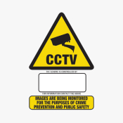 A5 RIGID WARNING LABEL CCTV IN OPERATION