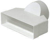 NVA MONV073 100mm Round to Single Airbrick Adaptor