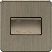 K/Bridge 10A 3 pole Fan Isolator Switch - Antique Brass