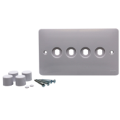 Hager 4 Gang Rotary Dimmer Switch Plate Kit