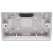 Hager Sollysta 2 Gang 46mm Pattress with Cable Clamps