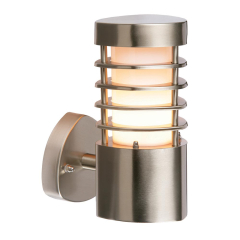 Saxby Brushed Stainless Steel Bliss LED E27 Wall Light 9.2W