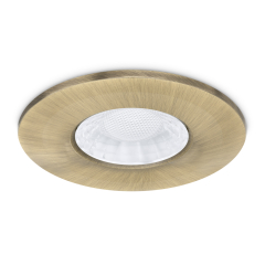 JCC Brushed Brass aluminium bezel for use with X50 fire-rated downlight