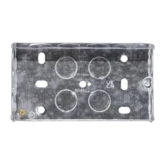 Specified metal flush switch & socket box 2gang 25mm