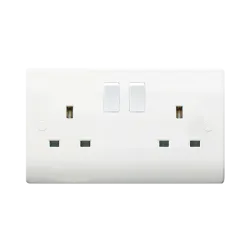 Thrion Socket 2G DP Switched 13A White