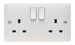 White Moulded Wiring Accessories