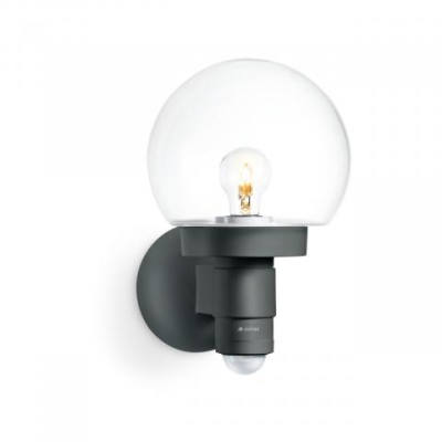 Steinel L115S Anthracite outdoor Globe Lantern 60W IP44 240° PIR with up to 12 m detection of movement