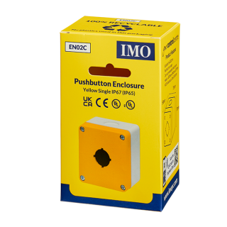 IMO Pushbutton Station Single Yellow Lid