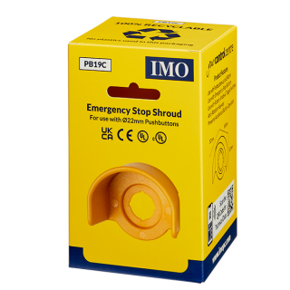 IMO Emergency Stop Shroud 40Mm Yellow