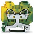 Wago 2-conductor ground Green/Yellow terminal block; 10 mm²