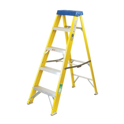 5 TREAD YELLOW FIBREGLASS STEP LADDER