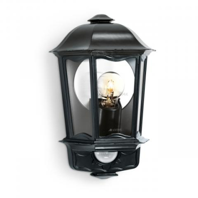 Steinel L190S Black Sensor-switched outdoor Half Lantern 100W 180° PIR with up to 5/12 m detection of movement