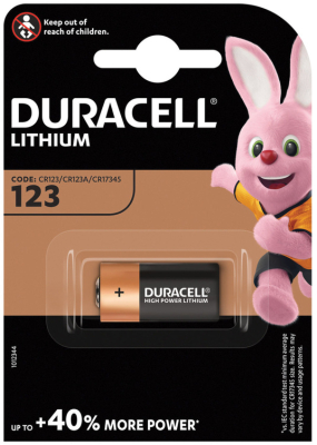 CR123 DURACELL 3V LITHUIM BATTERY 1 PK