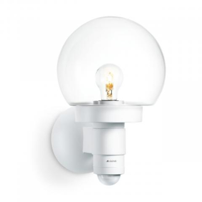 Steinel L115S White outdoor Globe Lantern 60W IP44 240° PIR with up to 12 m detection of movement