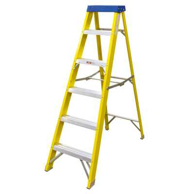 6 Tread Yellow Fibreglass Step Ladder