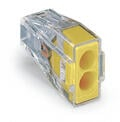 Wago PUSH WIRE® connector for junction boxes; for 2 solid and stranded conductors; max. 2.5 mm² (24a rated)