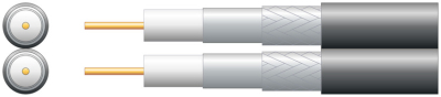 AVSL Twin RG6 75 Ohms Foam Filled Coaxial Cable - Aluminium Braid (250m)