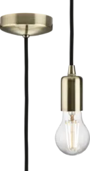 K/Bridge 1.8m E27 Contemporary Pendant Set - Antique Brass