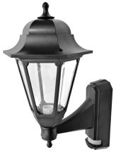 ASD Full Lantern c/w PIR 100W IP44 Black
