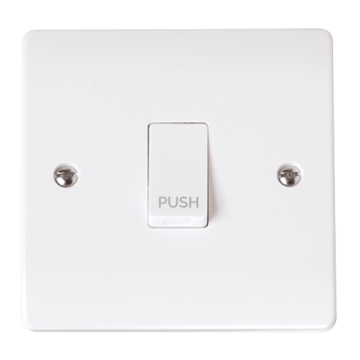 Click Mode 10AX 1 Gang 1 Way Retractive Plate Switch 'Push'