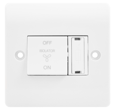Click Mode 10A 3 Pole Fan Isolation Plate Switch With 3A Fuse