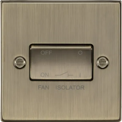 K/Bridge 10A Fan Isolator Switch - Antique Brass