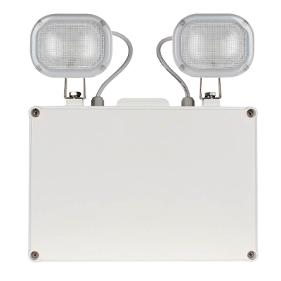 ESP Duceri Emergency Twin Spot 9W LED IP65 Lithium Battery Non-Maintained White