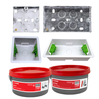 First Fix Box & Fixings Bundle (25mm Metal Version - 60 Boxes)