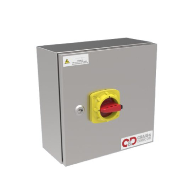 C&D Switch Disconnector 32a 3P+NL Sheet Steel Grey IP65