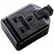 BG 13a 1gang Extension Socket Black