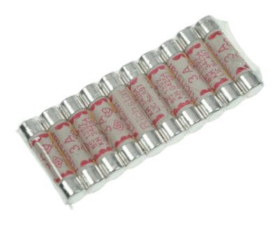 Click Box of 100 3A Fuses (10 X Sachets Of 10)