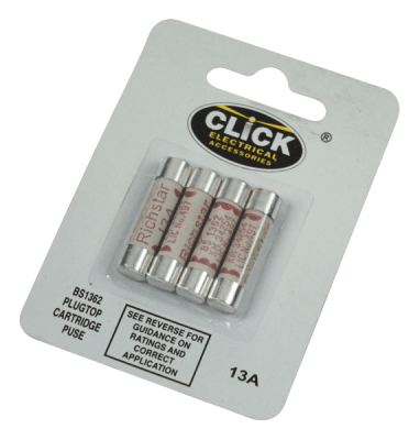 Click Card of 4 X 13A Fuses