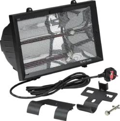 K/Bridge 230V IP24 1.3kW shortwave infrared heater – Black