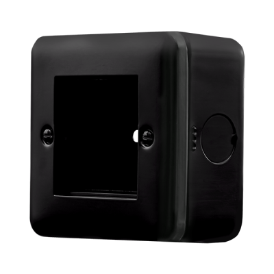 Click MetalClad Pro 1 Gang New Media Unfurnished Plate - 2 Apertures Black