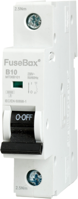 FuseBox MT06B101 MCB SP Type B 10A 6kA