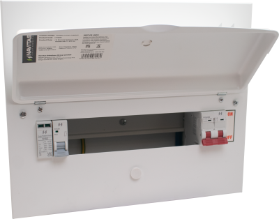 NAVITAS Consumer Unit - 10 useable Ways c/w SPD & Over Current Protection