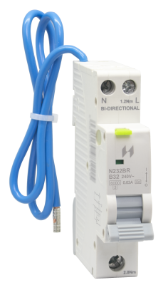 NAVITAS BI-DIRECTIONAL RCBO 2P A Type B 32A 30ma