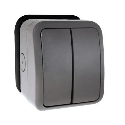 Click Aquip66 10AX 2 Gang 2 Way IP66 Weatherproof Switch Unit