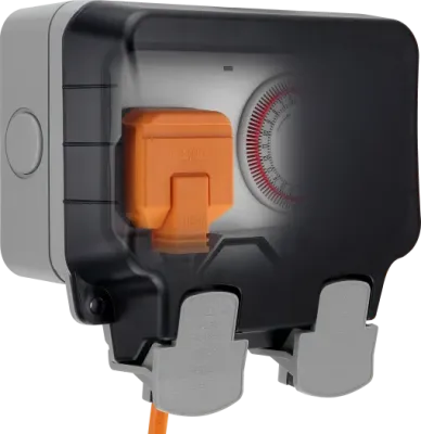 BG Nexus Storm 13a 1gang Unswitched Socket with Mechanical Timer Control