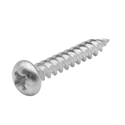 Unicrimp POZI ROUND HEAD TWIN THREAD BZP WOOD SCREWS 10 X 2 1/2Inch