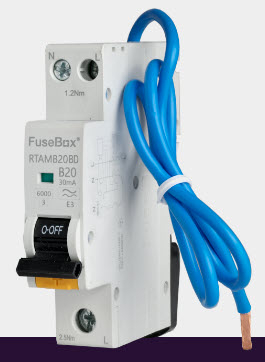 FuseBox Bi-Directional Mini RCBO 20A 30mA 6kA