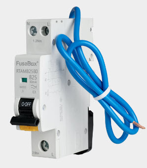 FuseBox Bi-Directional Mini RCBO 25A 30mA 6kA