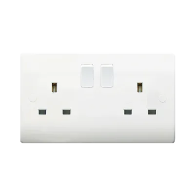 Thrion Socket 2G DP Switched 13A White