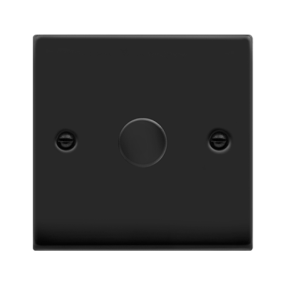 Click Deco 1 Gang 2 Way 100W Trailing Edge Dimmer Switch Matt Black