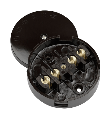 Click Junction Box 4Term 20A Brown