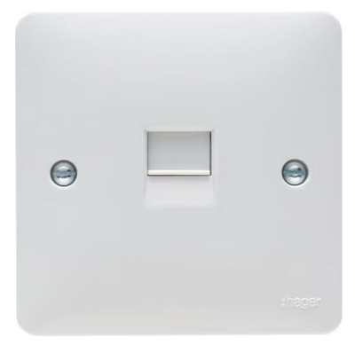 Hager Sollysta 1 Gang RJ11 Socket